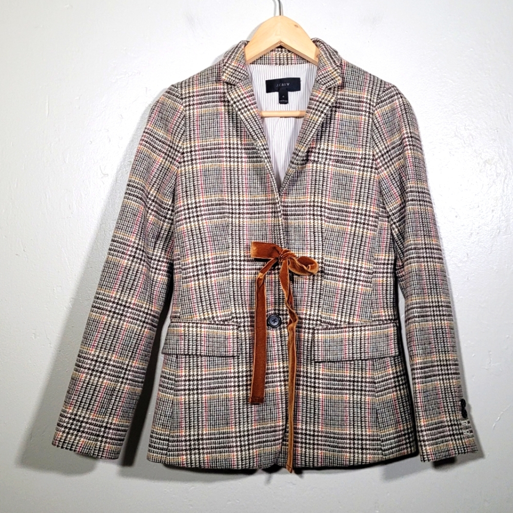J.Crew Regent Plaid Blazer
